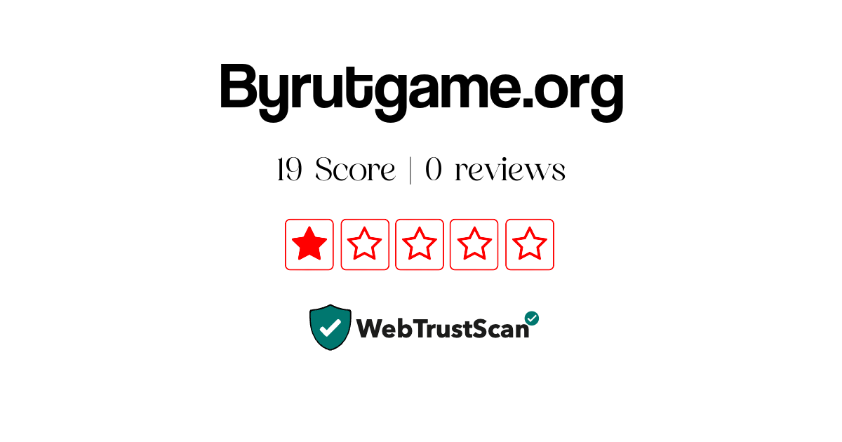 Byrutgame.org Review Legit or Scam: Medium Secure Website | Score: 19